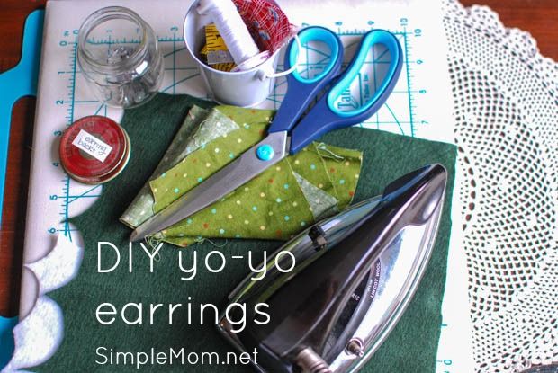 DIY yo-yo earrings [SimpleMom.net]